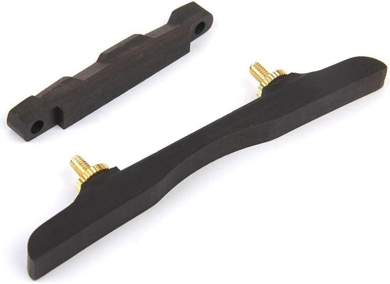 Musical String Mandolin Bridge Archtop Style Ebony Wood with Metal Hardware - Image 5